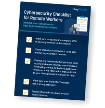 Cybersecurity awareness checklist for remote workers.