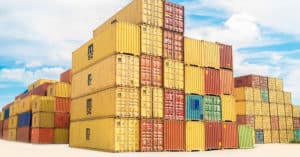 Image of stacked shipping containers