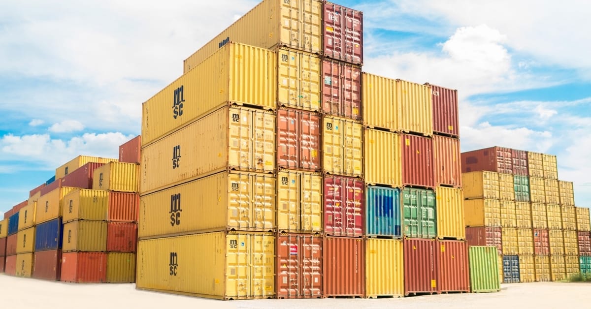 Image of stacked shipping containers