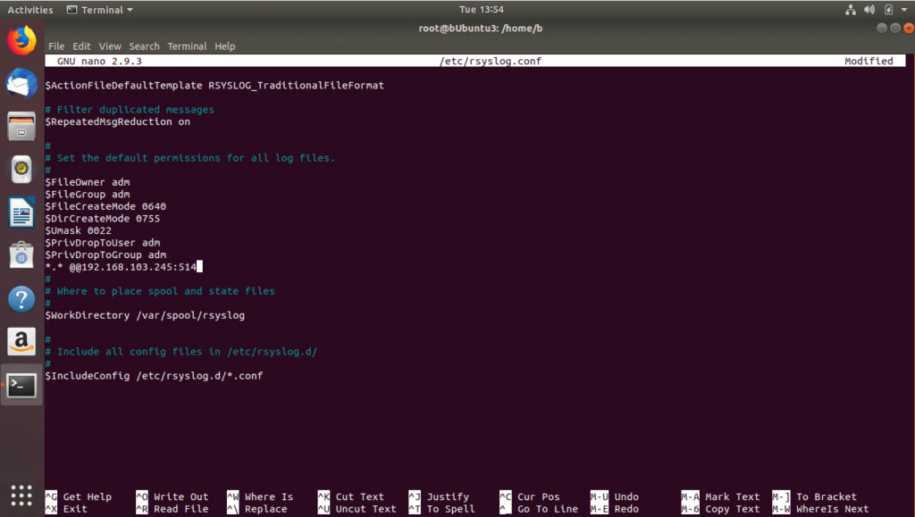 Configuring rsyslog.conf in Ubuntu
