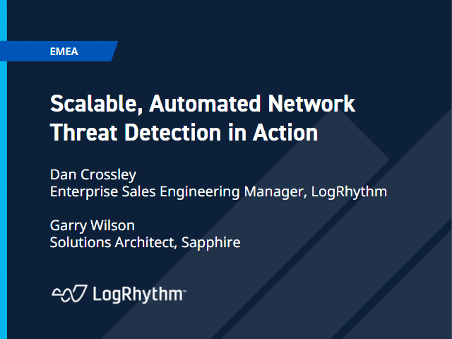 Scalable, Automated Network Threat Detection in Action