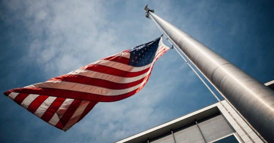 American Flag on flag pole