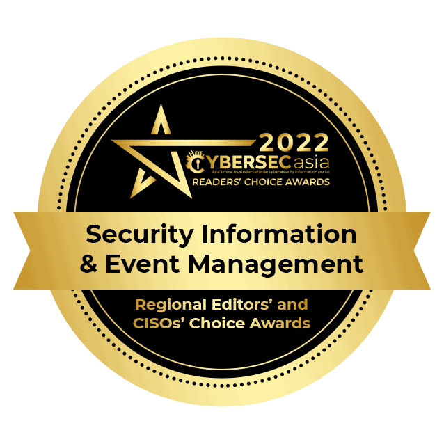 CyberSecAsia Security Information and Event Management 2022 - Readers' Choice Awards
