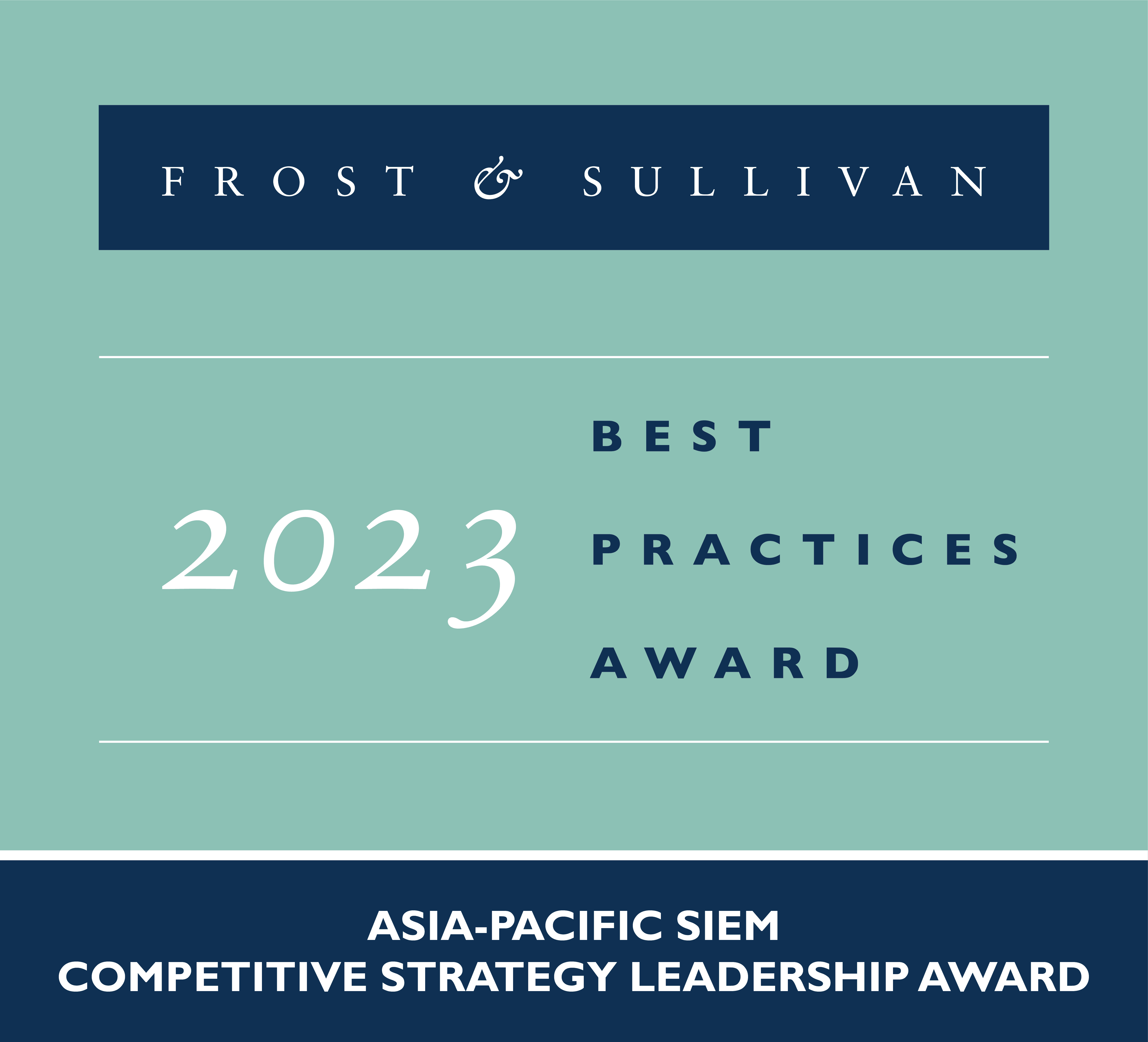 2023 Frost & Sullivan Award Logo
