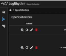 Action icon in Open Collector page
