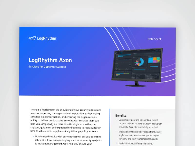 LogRhythm Axon Services for Customer Success Data Sheet Cover