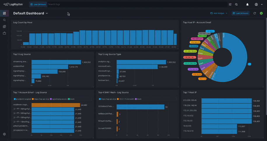 LogRhythm Axon's assisted search feature in the cloud-native and SaaS SIEM platform