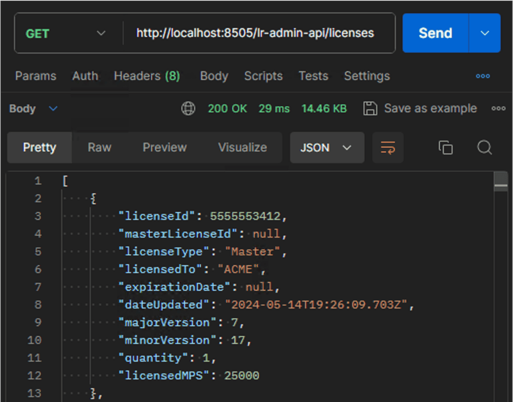 Figure 4: Retrieve and monitor LogRhythm SIEM licensing and version details using a new licensing details endpoint in the Admin API.